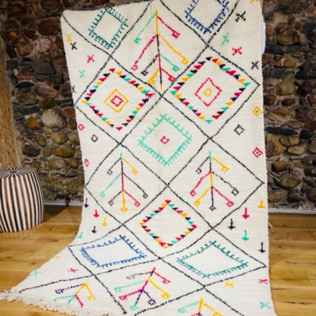 Authentique Tapis Berbère 135x250 Multicolore ERFOUD 11