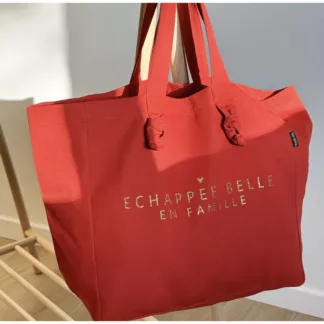 Sac cabas Tangerine échapée belle en famille par Marcel et lily