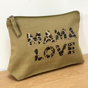 Grande pochette Kaki Mama Love