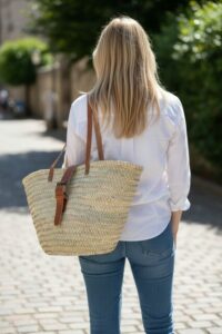 Panier doum boucle cuir